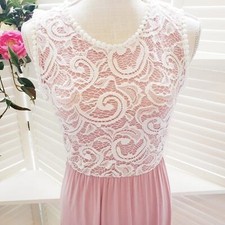 MAI SOI PINK LACE MAXI DRESS SIZE SMALL