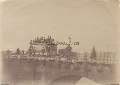 Umnibus Über Ein Brücke Vintage Albumin Ca 1895