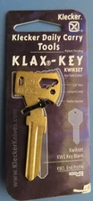 Klecker Knives Klax Multi-Tool Key Brass, fits Kwikset KW1, Bottle Opener