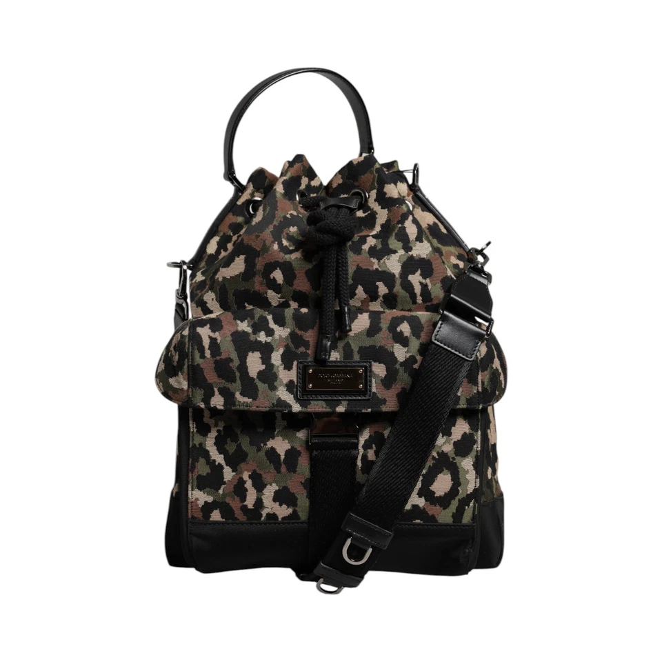 DOLCE & GABBANA Bag Multicolor Leopard Cotton Shoulder Bucket Men Borse 2850usd - Image 2 of 4