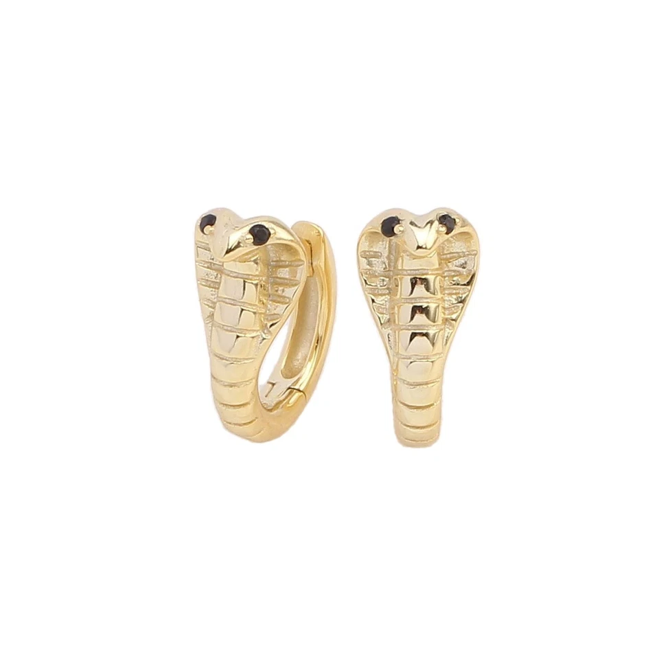 Pendientes unisex serpiente, joyería de animales vanguardistas, regalo estilo punk para él/ella Foto 4 de 4