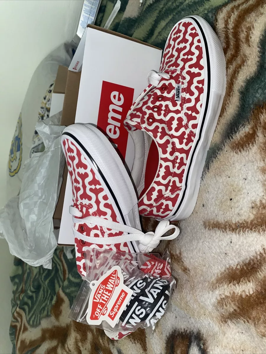 Supreme Vans Skate Era Monogram S Logo Red Size M7.5