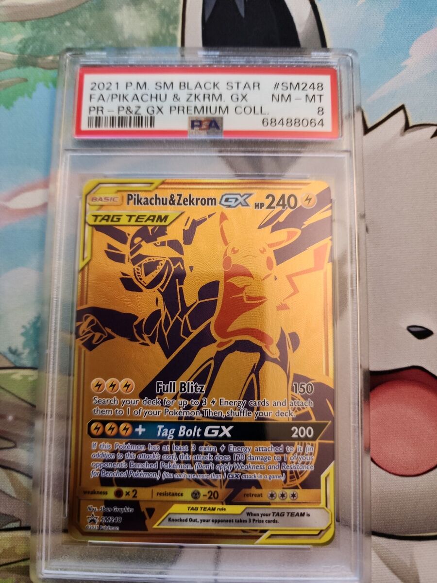 2021 Pokemon Sm Black Star Promo Pikachu & Zekrom Gx Premium Collection  Sm248 Full Art/Pikachu & Zekrom Gx – PSA MINT 9 on Goldin Auctions