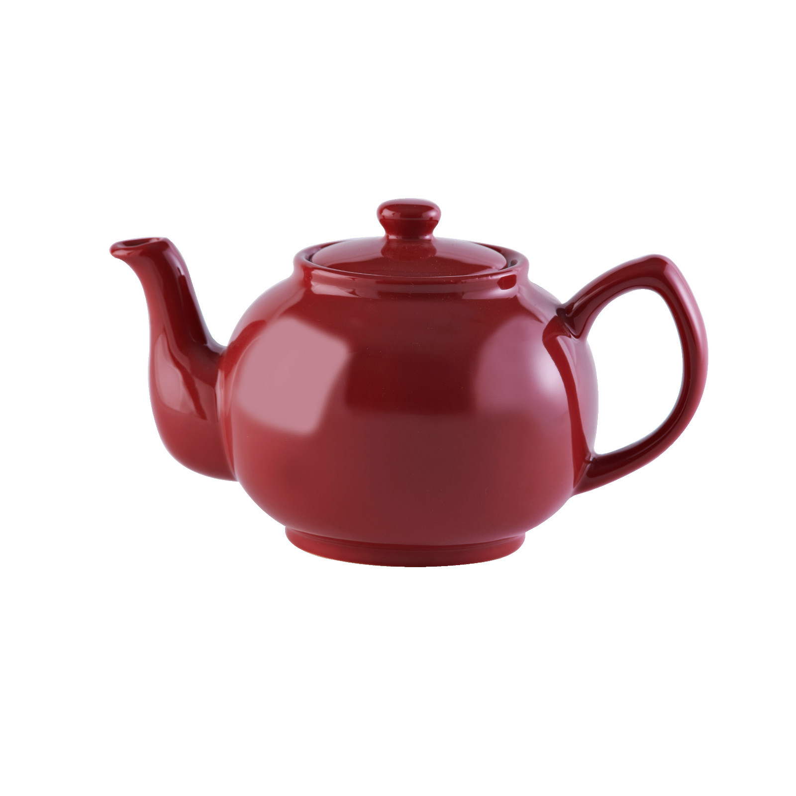 Red teapot retro high gloss red tea pot 6 cup capacity ceramic teapot