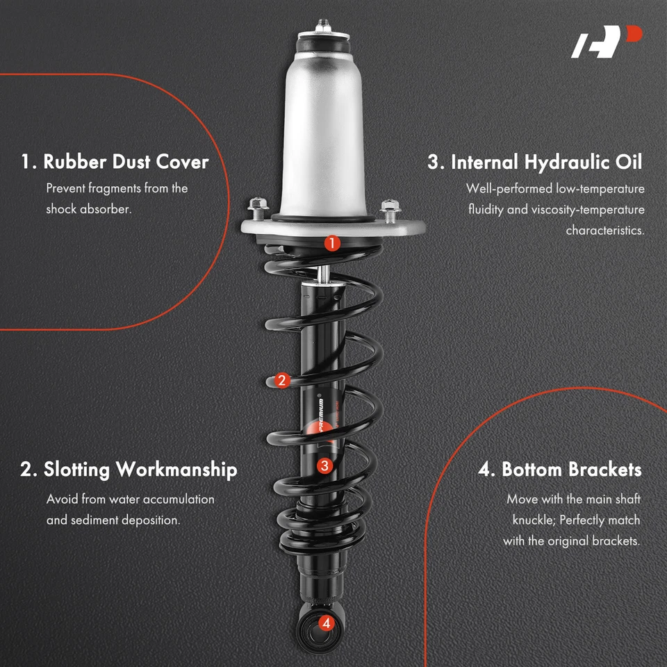 2Pcs Rear Complete Strut and Coil Spring Assembly for Mazda MX-5 Miata 2006-2014 - Image 3 of 4