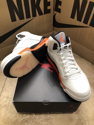 Air Jordan 5 Retro Sail/Orange Blaze Size 8 Men’s Air Jordan 5 Retro Shattered Backboard White Sail Orange  main image 3
