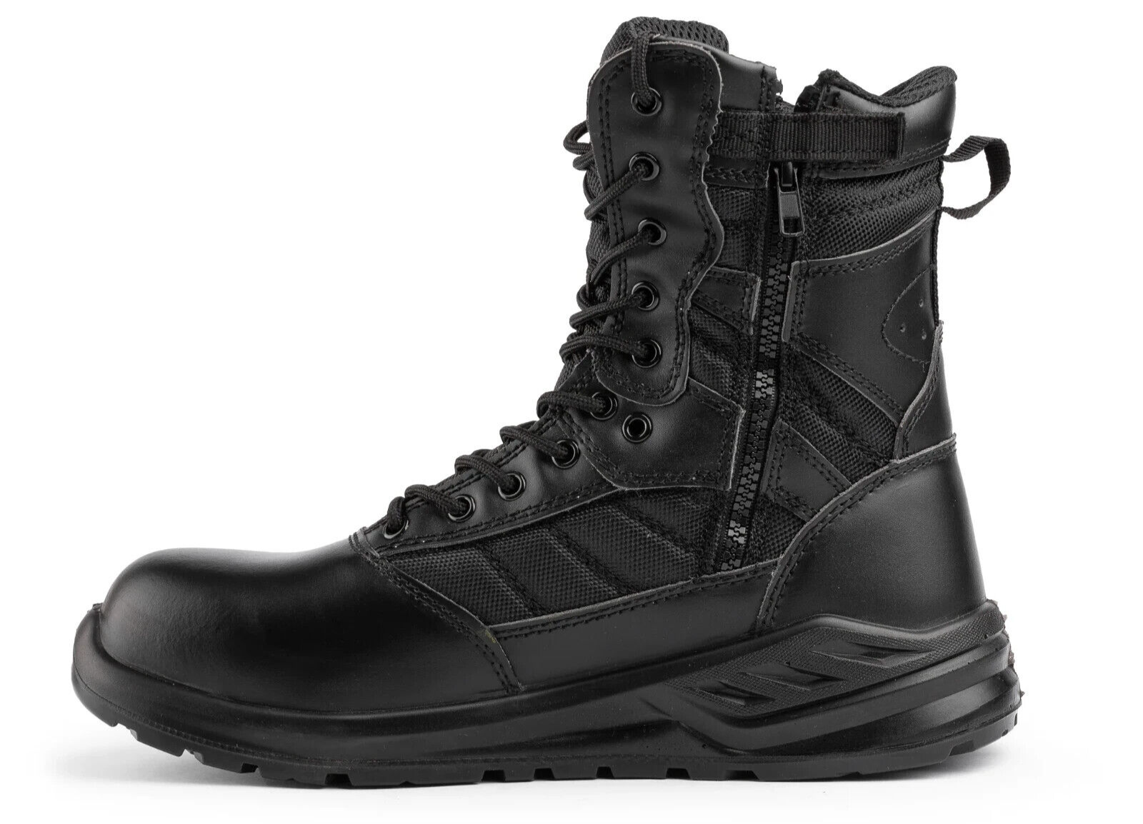 Men's Leather Safety Work Boots Tactical Outdoor Shoes Steel Toe