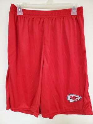 0724 Mens NFL KANSAS CITY CHIEFS Polyester Jersey SHORTS RED New