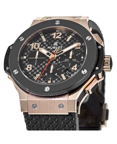 New Hublot Big Bang 44mm 18kt Rose Gold Rubber Strap Men's Watch 301.PB.131.RX - Afbeelding 2 van 3