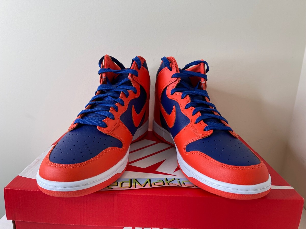 NEW Nike Dunk High Retro Blue Orange Knicks DD1399-800 Men\'s Size Multi Size 10 - Nike Dunk High Retro Knicks DD1399-800 Blue Orange  main image 3