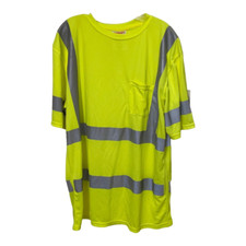 Tingley Yellow Job Sight Class 3 Short Sleeve T-Shirt Mens Size XL Reflective