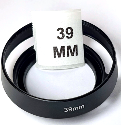 #ad 39mm Black Metal Tilted Vented Lens Hood Sun shade 39 mm E39 High Quality Made $9.99