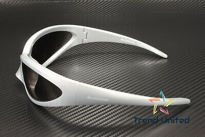 BALENCIAGA BB0251S 005 Geometrical Bio Silver Grey 80 mm BALENCIAGA BB0251S 005 Geometrical Bio Silver Grey 80 mm