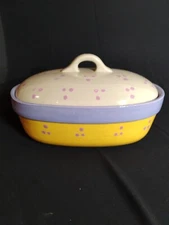 Paula Estey polka dot covered dish