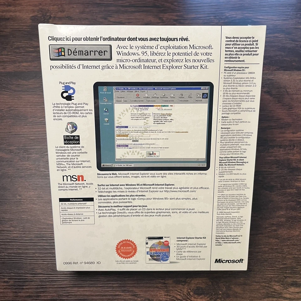 Microsoft Windows 95 Update French Version Sealed - Image 2 of 4