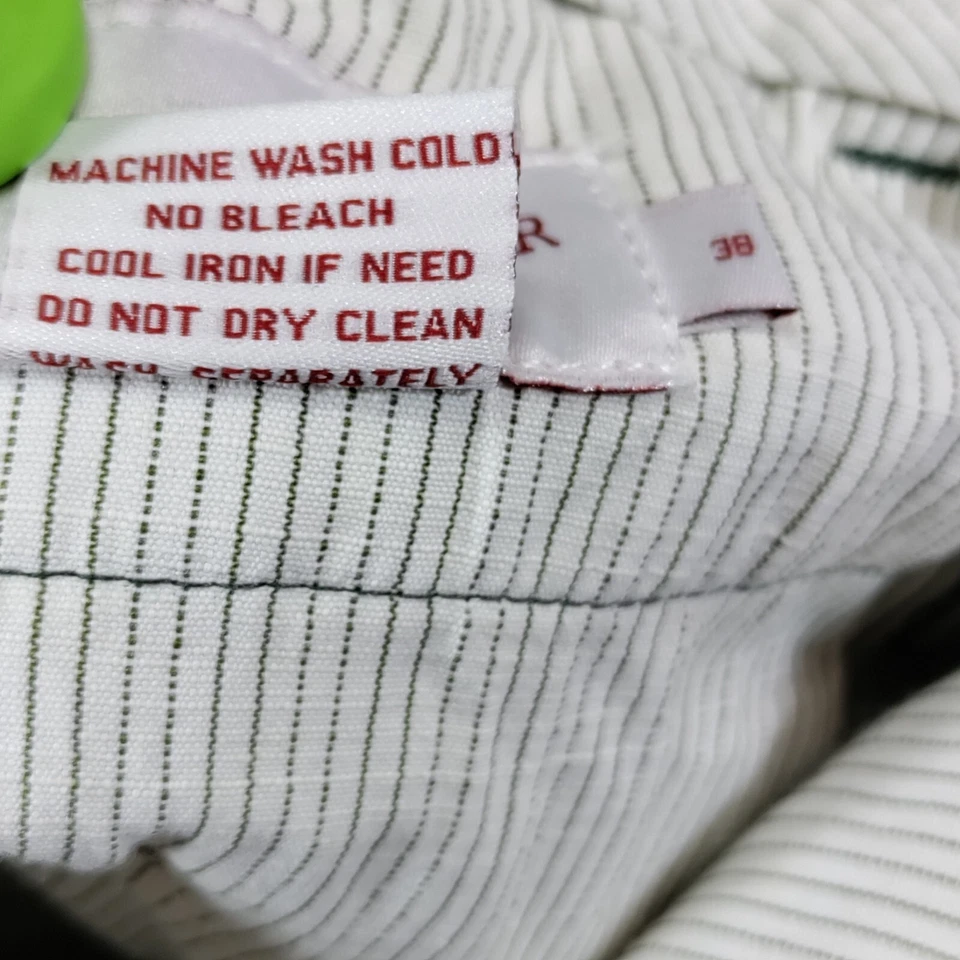 Pantalones Cortos Southern Proper Para Hombres 38 Verde Salvaje Palma Vacaciones Chino Ropa de Resort Informal Foto 4 de 4