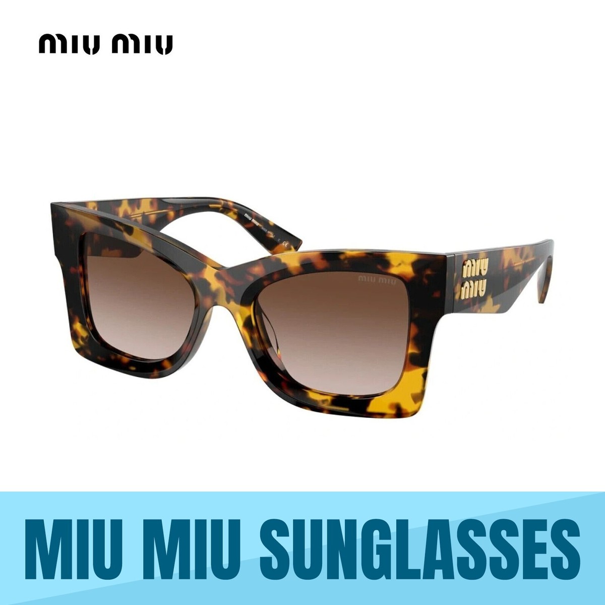 MIU MIU MU 08WS VAU6S1 HONEY HAVANA - BROWN GRADIENT SUNGLASSES