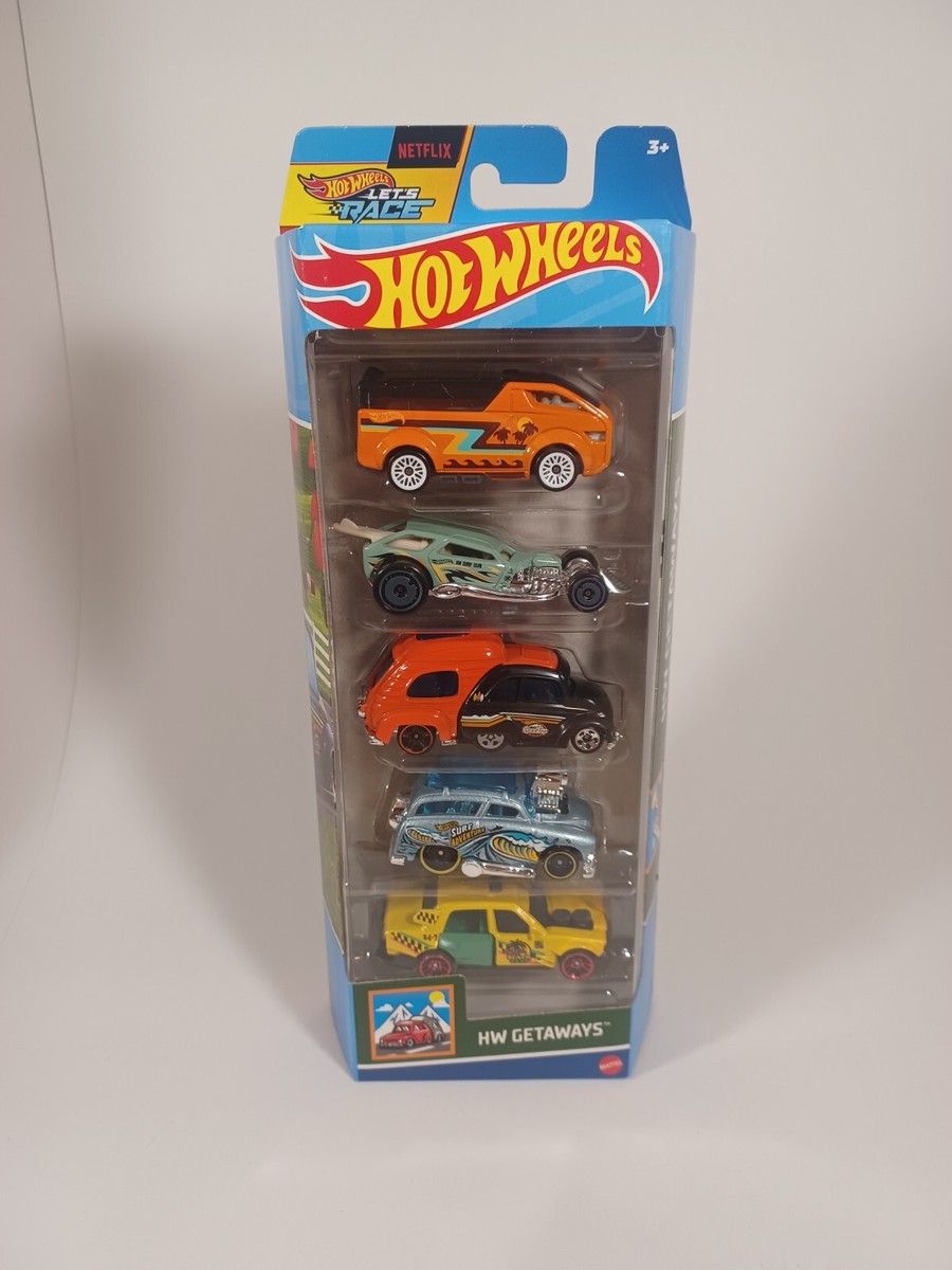 2024 Hot Wheels 5 Pack - HW Getaways Let's Race Netflix RV There