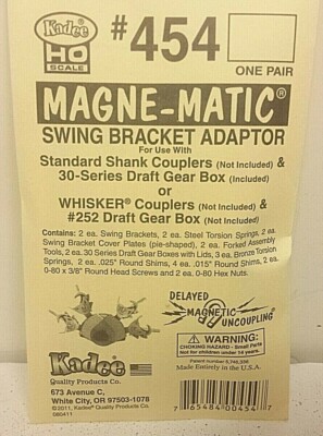 Kadee #454 - Swing Bracket Adaptor - Kit -- 1 Pair - HO Scale Model Railroad