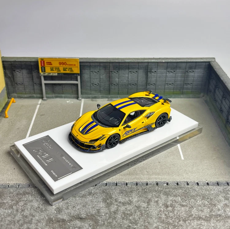 FuelMe 1:64 Scale Yellow Mansory F8XX Racing Sports Diecast