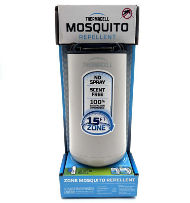 THERMACELL NEW Heat Activated 15 FT. Zone Mosquito Non Spray Repellent Gray