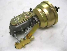8" Dual Zinc Power Brake Booster + 1-1/8" Master Cylinder Disc Drum Valve Kit