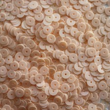 6mm Flat SEQUIN PAILLETTES PEACH Opaque RAINBOW IRIS IRIDESCENT Made in USA