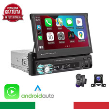Stereo Auto 1 Din Con Schermo A Scomparsa 7 Pollici Carplay Android Touchscreen