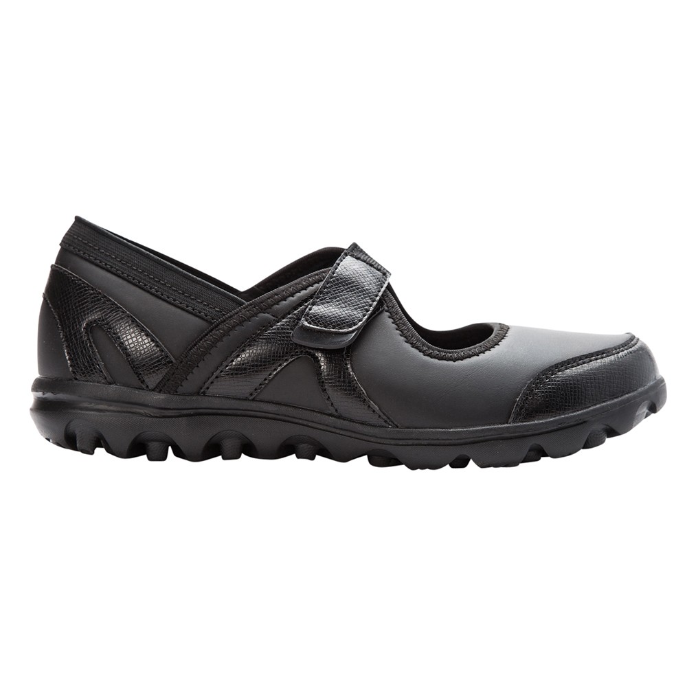 Propet Onalee Mary Jane  Womens Black Flats Casual WAA003P-AB