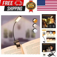 9 LED Rechargeable Book Light for Reading in Bed Eye Caring 3 Color Temps,S...