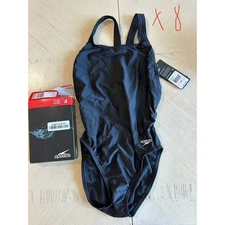 Speedo Girls One Piece Swimsuit Size 10/36 Team Black*