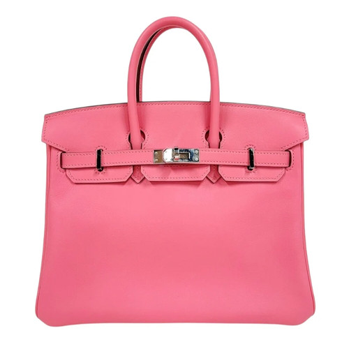 HERMES Birkin 25 Swift Leather Handbag C Stamp #OKB365