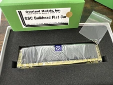 Overland Models, Inc. #OMI-3023 GSC Bulkhead Flat Car - Unpainted 1:87 MIB C10!