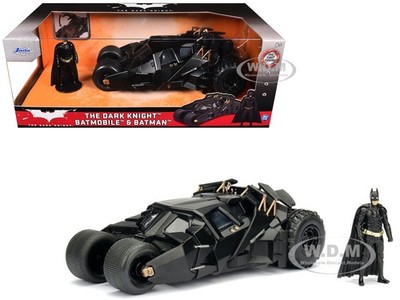 TUMBLER BATMOBILE & BATMAN FIGURE THE DARK KNIGHT 1/24 DIECAST MODEL JADA 98261