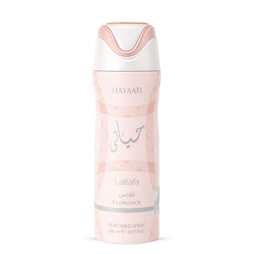 Lattafa Hayaati Florence Deodorant Spray for Women, 6.8 Oz (200 ml)