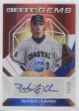2021 Panini Elite Extra Edition Red White & Blue 25/25 Parker Chavers Auto 7m3