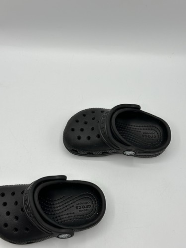 Crocs Unisex Size C6 Boys Girls Kids/Toddlers Classic Clogs Shoes - Black & Gray - Picture 15 of 15