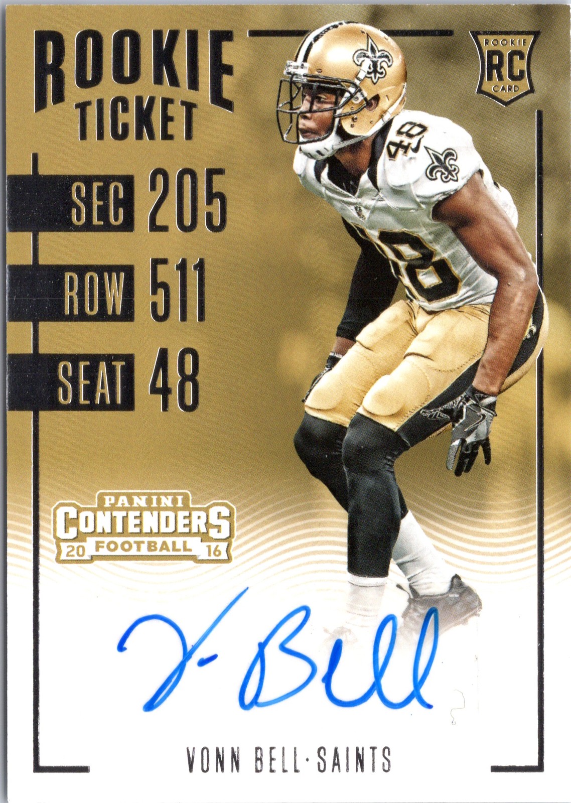 Vonn Bell Panini Contenders #149 Base