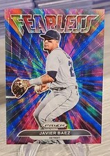 Javier Baez 2022 Panini Prizm Fearless Blue Wave Prizm /60 #FL-3 Detroit Tigers