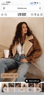 12th Tribe Avery Vintage Wash Sherling Coat