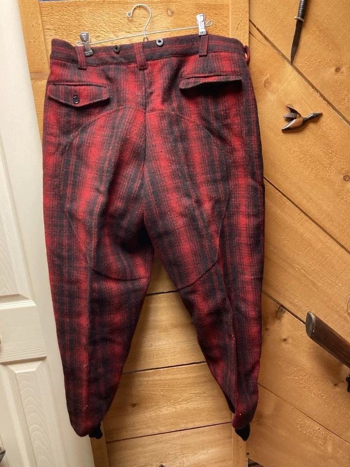 Vintage Woolrich 38x31 Wool Buffalo Plaid Hunting Pants NEVER WORN Classic - Image 2 of 4