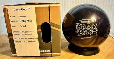 Storm Dark Code Bowling Ball NIB Undrilled 1st Quality 16lbs 1500
