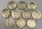 Half Roll of 10 1922-P Peace Silver Dollars, U.S. $1 Lot Set