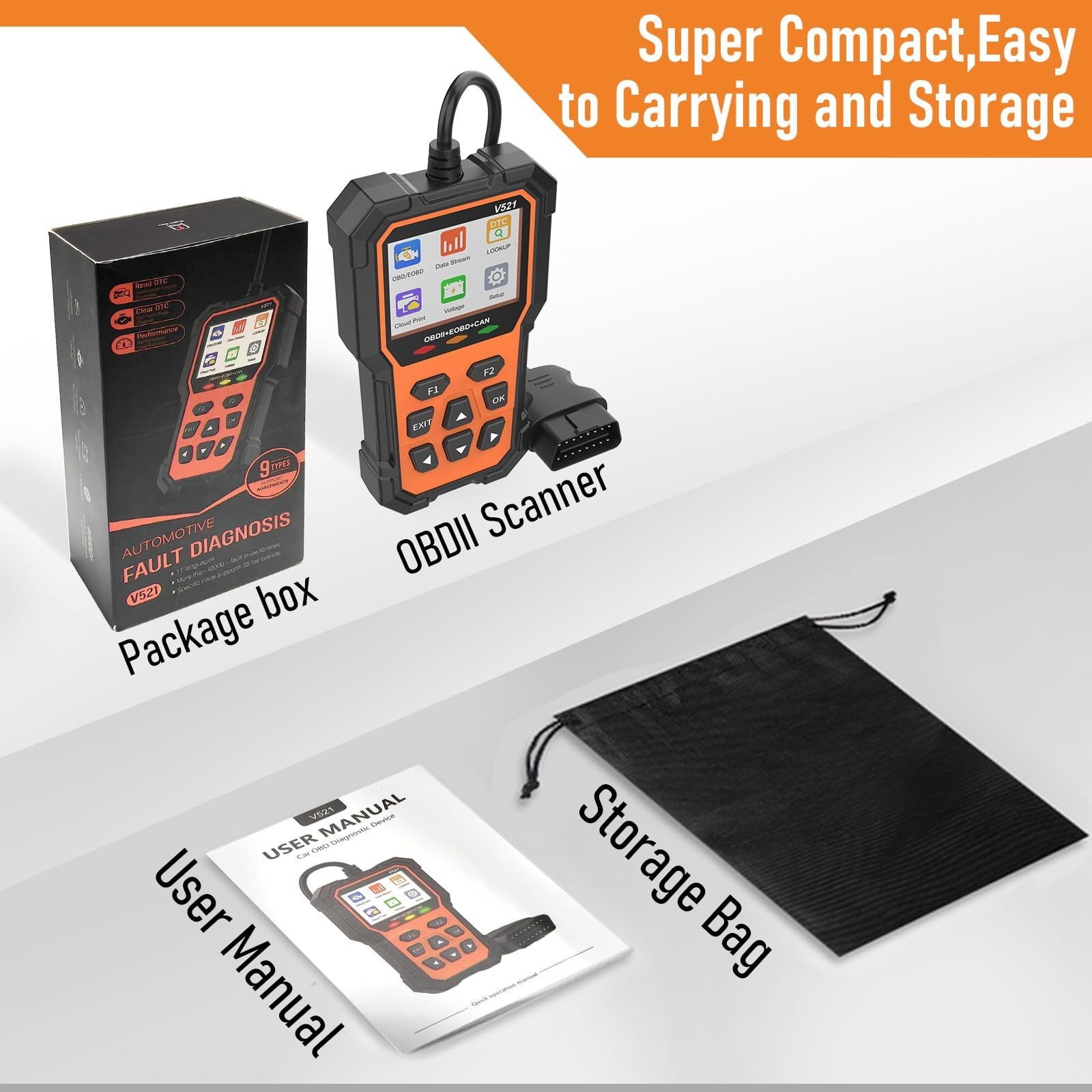 OBD2 Scanner Diagnostic Tool, Professional OBD2 Scanners Car Code Reader Chec...