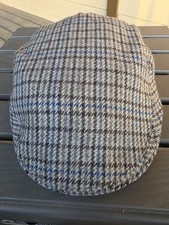 Barbour Vintage Men s Flat Cap Hat Lined Plai...
