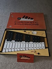 Vintage Tudor Tru-Tone Chromatic Xylophone with Mallets 25 Note