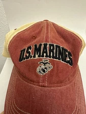 Marines Hat Baseball Cap maroon One Size Embroidered 7point62 design