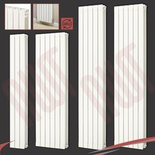 Designer White Vertical Aluminium Column Radiators TROJAN High Output 