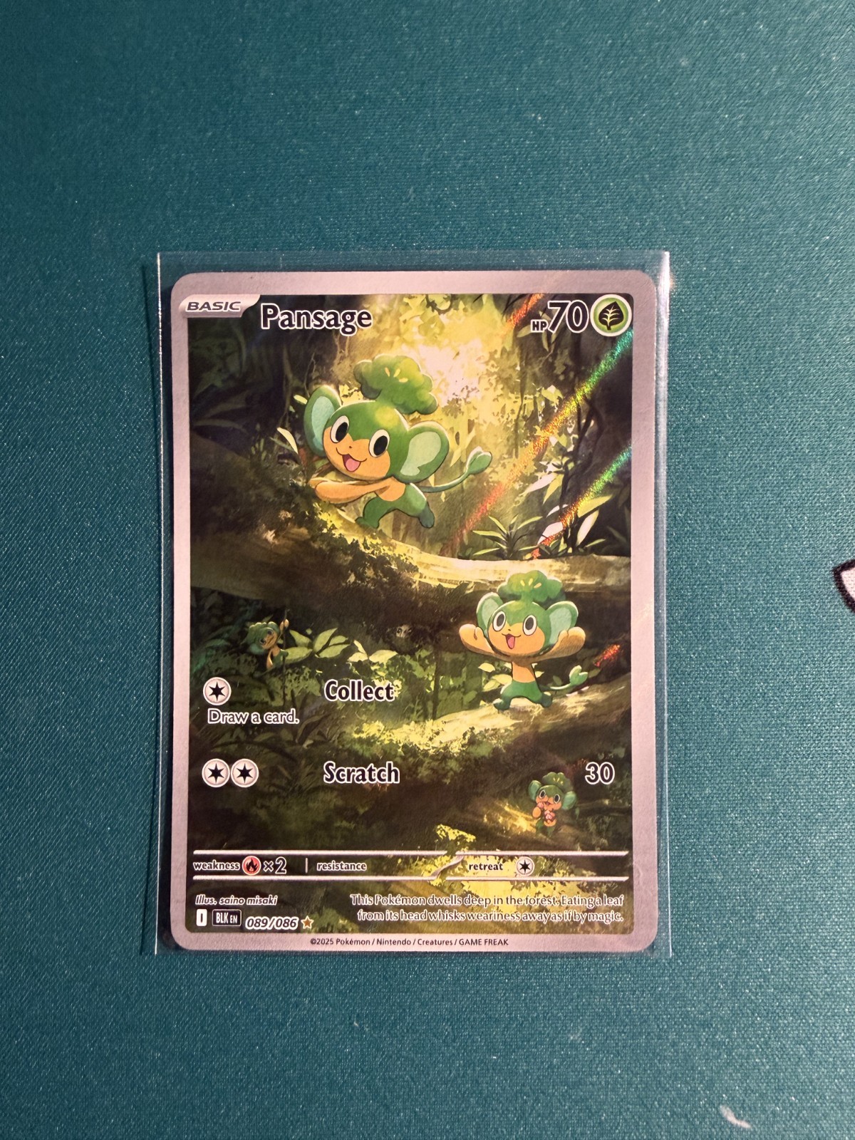 Pokemon TCG: Black Bolt Pansage IR 89/86 English NM