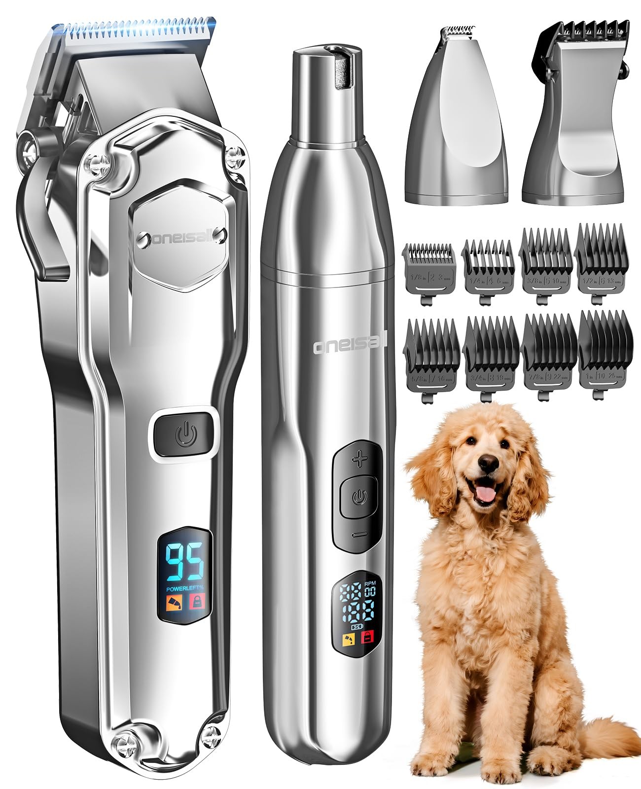 Dog Grooming Kit for Thick Coats Low Noise